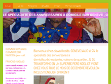 Tablet Screenshot of clown-geneve-nyon-lausanne-anniversaire.com